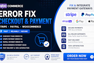 wordpress woocommerce error checkout page fix stripe paypal error fast payment