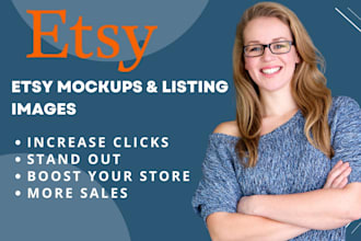 design etsy listing images, mockups and product graphics