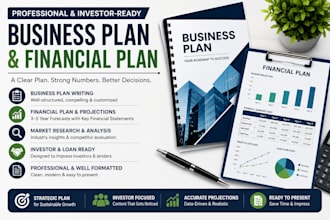 write a professional business plan for partnership with financial plan