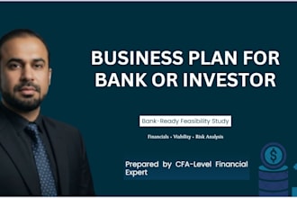 prepare business plan with financial projections for bank or investor