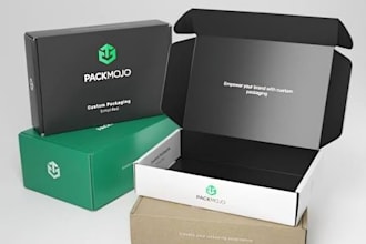 design mailer box packaging, custom mailer box design for ecommerce, print ready