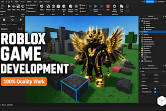 create roblox games, build maps, script systems and develop full games