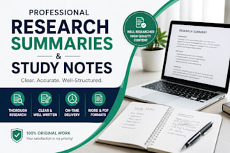 write research summaries and study notes