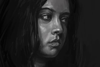 create a custom painterly digital portrait from your photo