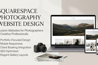 design a squarespace photography website for photographers and creatives