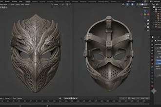 sculpt custom 3d mask halloween mask cosplay helmet model for 3d printing