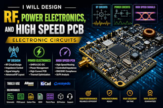 design rf, power electronics, and high speed pcb electronic circuits