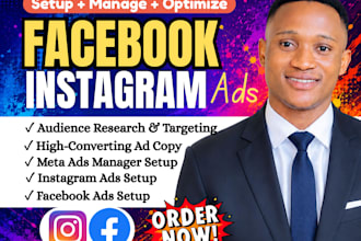 setup,manage facebook ads campaign, instagram ads, fb,meta ad marketing