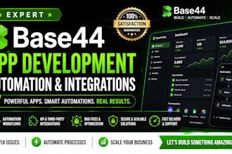 develop custom base 44 apps, automations and integrations