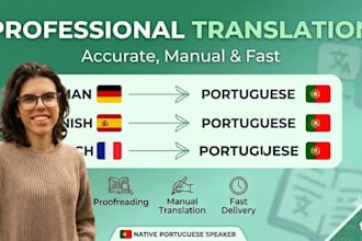 translate spanish french or german to portuguese
