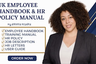 write UK employee handbook, HR policies and staff handbook