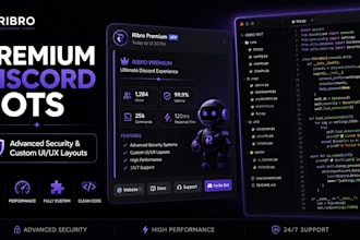 develop a premium, optimized custom discord bot