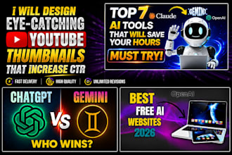 design modern eye catching youtube thumbnails