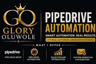 setup pipedrive crm workflow automation sales pipe line and integeration