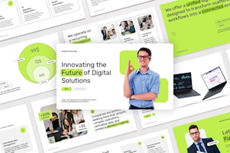 redesign business company profile powerpoint and investor pitch deck ppt slides