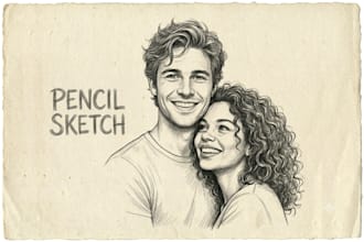 turn your photo into a realistic pencil sketch portrait