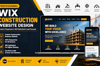 redesign wix landing page construction real estate al automation roofing website