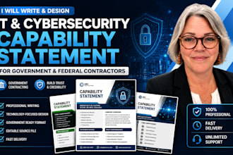 write and design an IT and cybersecurity capability statement