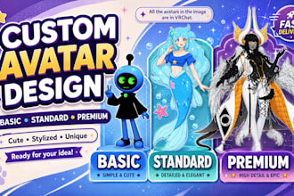 create from scratch vrchat and vtuber 3d avatar