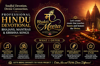 sing professional hindu devotional bhajans mantras and krishna songs