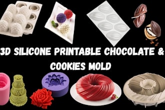 design chocolate mold cookie cutter silicone baking mold 3d mold print ready stl