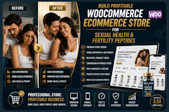 build profitable woocommerce sexual health and fertility peptide ecommerce store