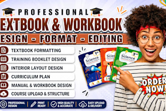 format, design educational textbook, workbook training booklet curriculum manual