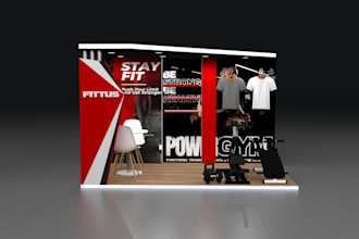 design modern 3d exhibition booth, trade show stand and expo display