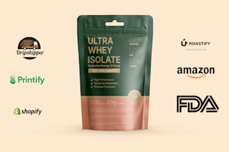 design amazon private label supplement packaging and labels