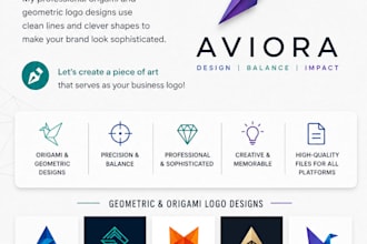 design a modern minimalist and geometric logo for your busin