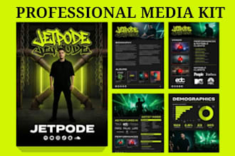 design media kit press kit epk design flyer design pitch deck speaker one sheet