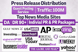 distribute pr news article high da premium guest posting, seo guestpost service
