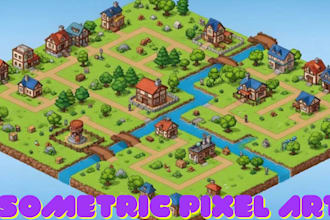 design isometric pixel art tileset pixel tilemap rpg game asset pixel background
