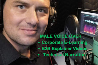record a professional corporate voice over for e learning narration