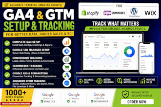 setup google analytics 4 ads high conversion tracking GTM ga4 ecommerce