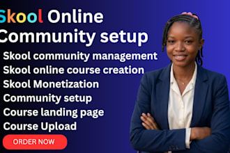 skool online community setup skool online course creation skool community manage