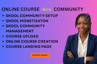 skool online community setup skool online course creation skool community manage