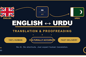 be your certified english to urdu translator
