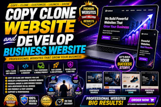 copy clone website and develop business website