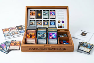 draw board game design card game art tcg ccg playing card mockup party card game