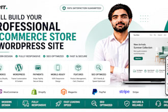 design and develop a  modern ecommerce website