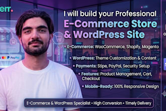 design and develop a  modern ecommerce website