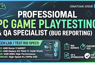 playtest and QA test your PC game on a high end system