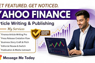 write, publish and distribute your article, press release on yahoo finance