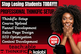 build thinkific online course development course uploading for engagement
