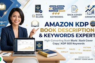 write book description, back cover copy and amazon KDP keywords