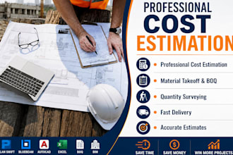 do cost estimation, boq and material take off