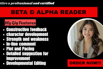 beta and alpha read, critique your manuscript and give honest feedback