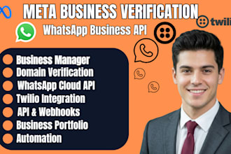 setup meta business verification whatsapp API twilio cloud API