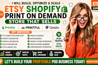 setup automated etsy print on demand store etsy printify, gelato SEO listing